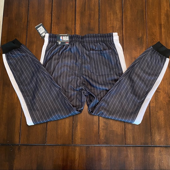 COPY - NBA Official Black Jogger Sweatpants with White Pinstripes Comfort Fit N… - Picture 3 of 9